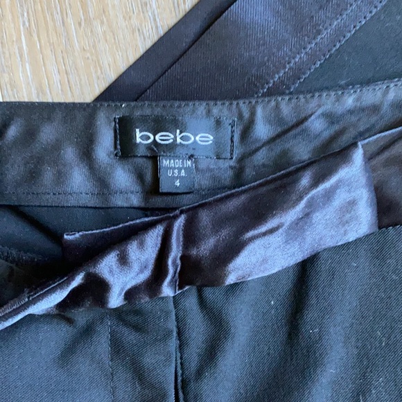 Bebe Women tuxedo pants size 4 inseam is 33 inches - Picture 2 of 3